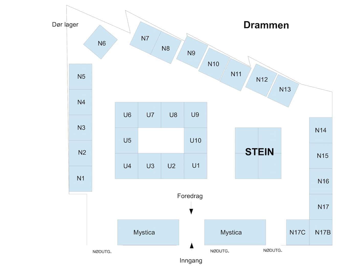 utstillerkart Drammen mars 2025 